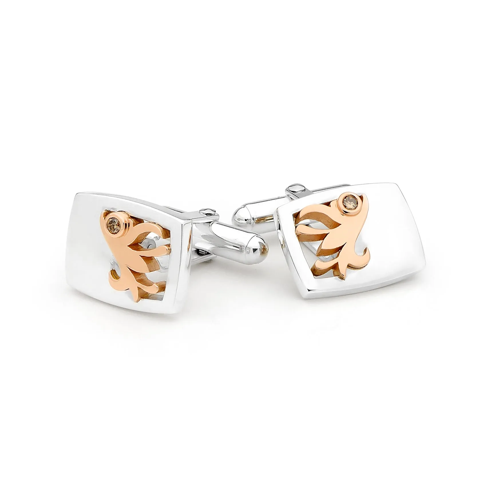 Rose gold cufflinks