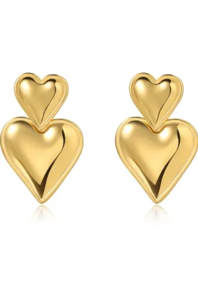 Sahira Brynn Heart Earring - Gold