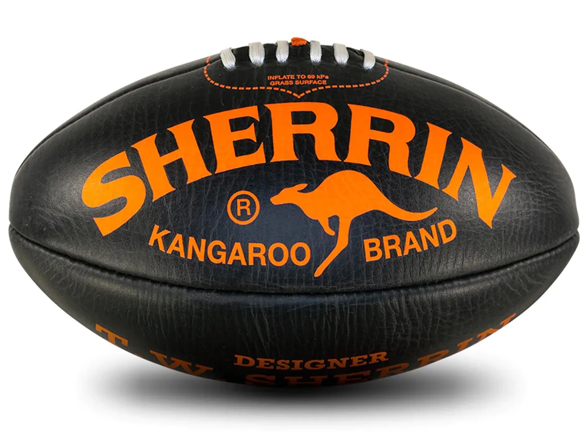 Sherrin Design Leather Black/Orange <br> 4453/B-O