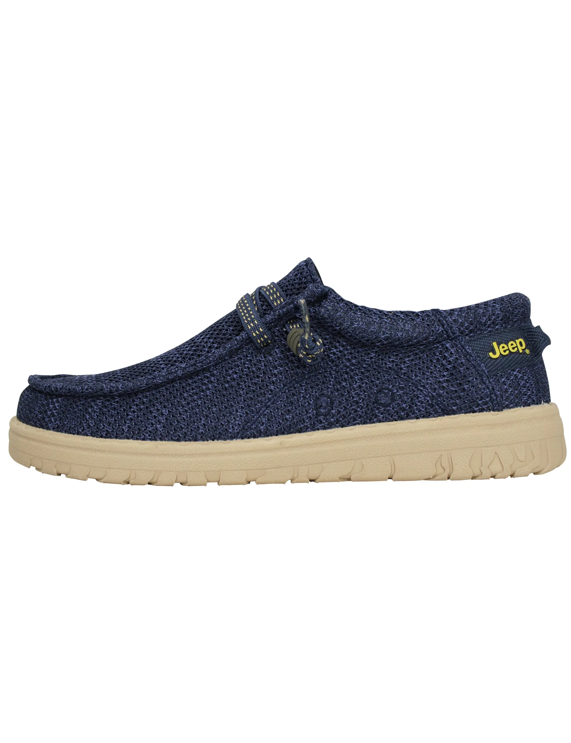 Stringate uomo Samoa Wallabee Knit in tessuto blu