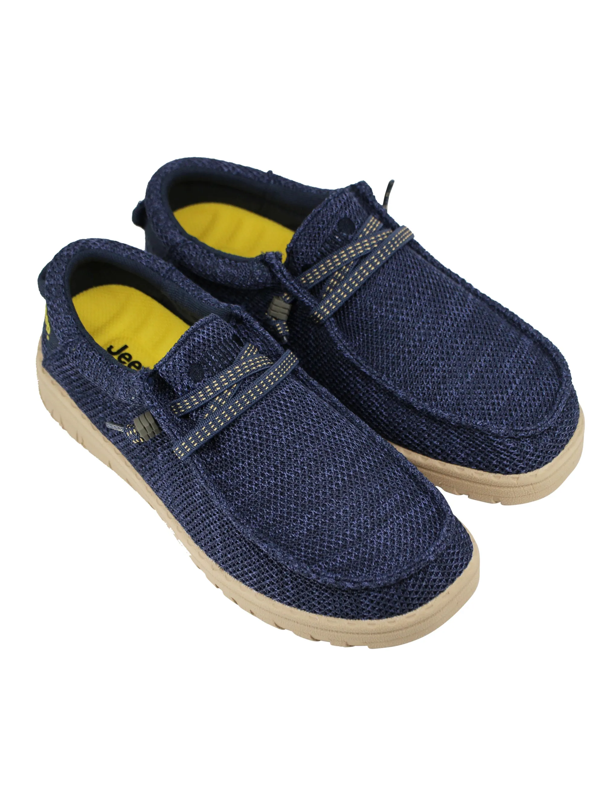 Stringate uomo Samoa Wallabee Knit in tessuto blu