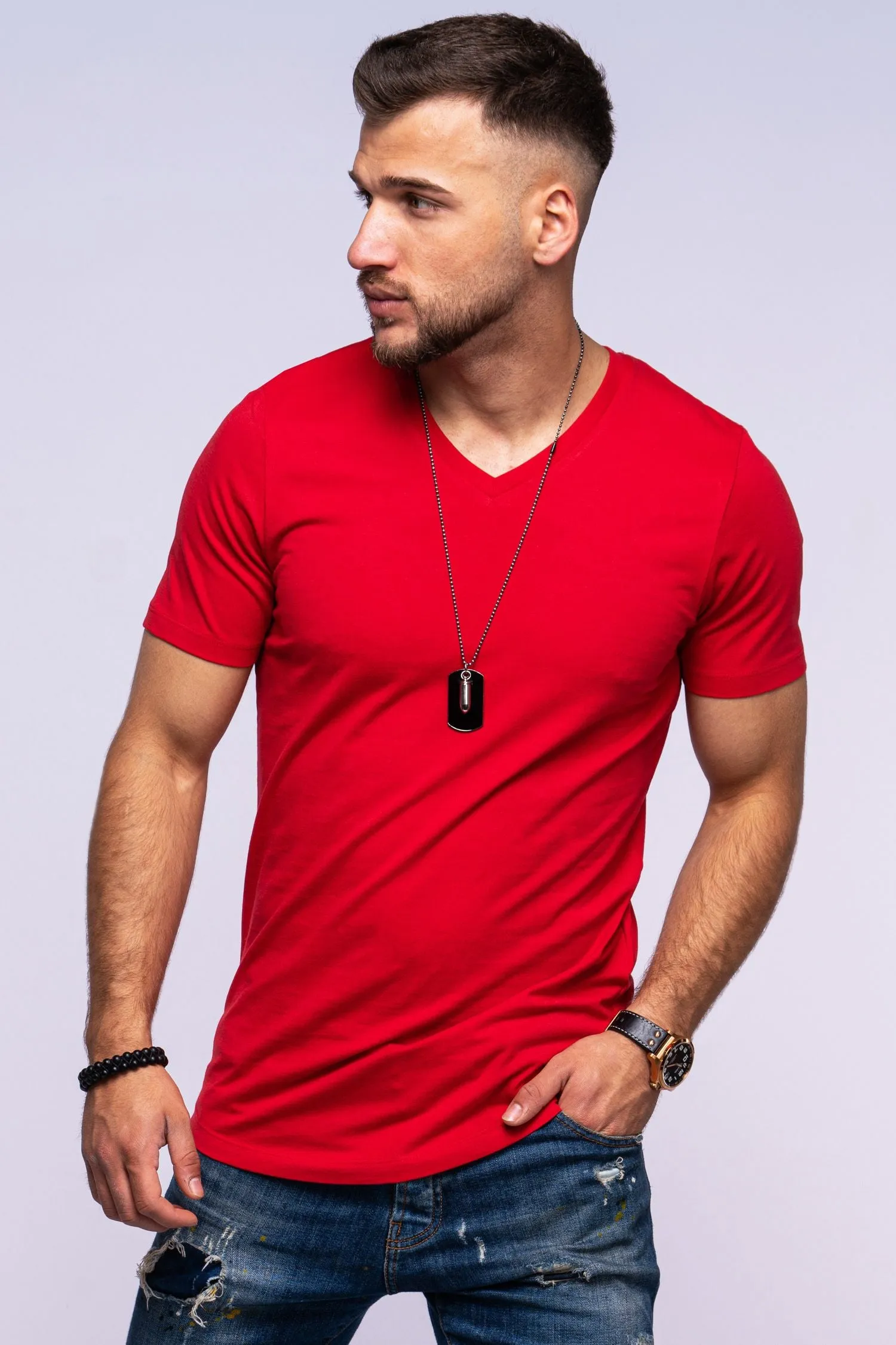 T-Shirt INFINITY V-Neck rot