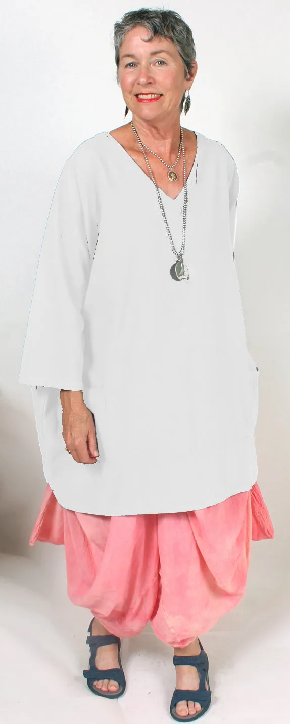 Tienda ho Linen  Top Lagenlook Sante Fe Tunic Sml-2x 