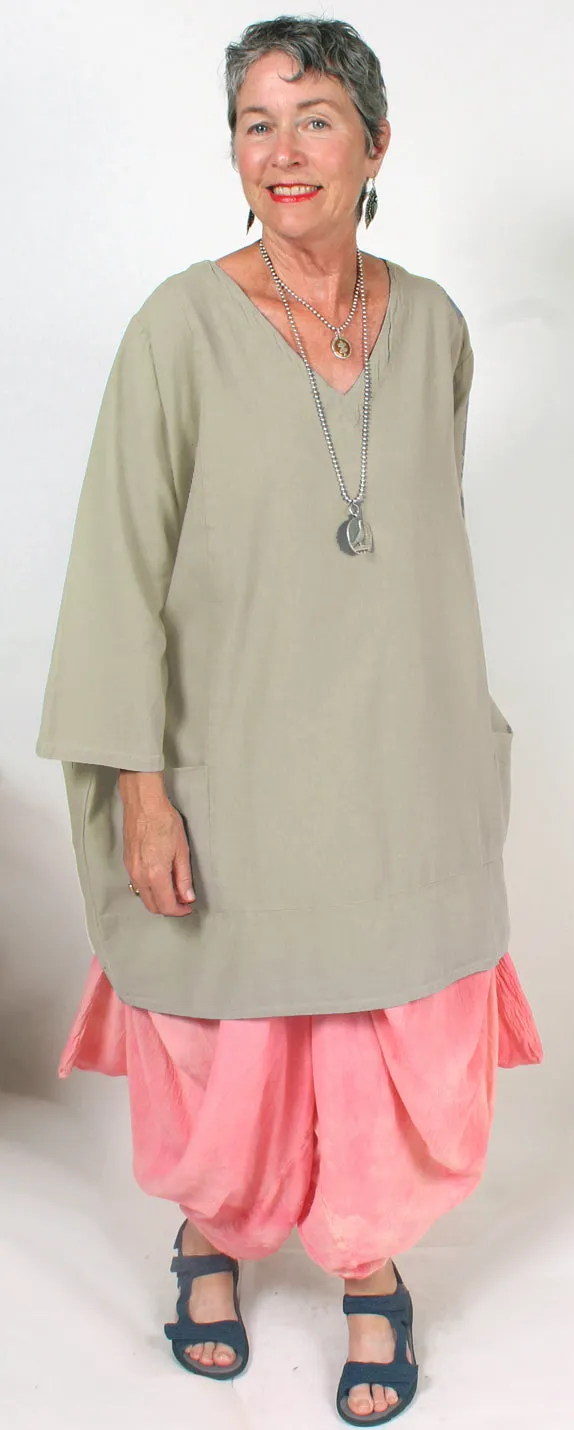 Tienda ho Linen  Top Lagenlook Sante Fe Tunic Sml-2x 