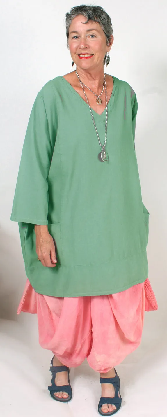 Tienda ho Linen  Top Lagenlook Sante Fe Tunic Sml-2x 