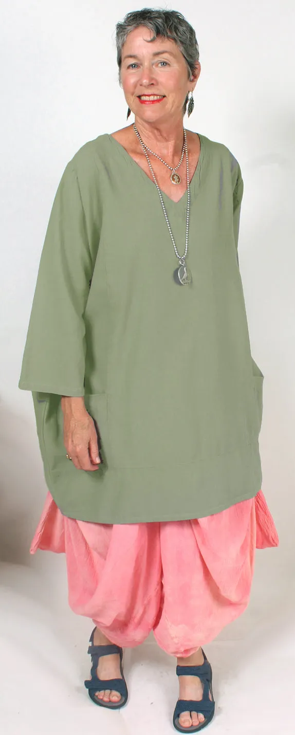 Tienda ho Linen  Top Lagenlook Sante Fe Tunic Sml-2x 