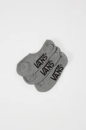 Vans Guys 3-Pack Grey Super No Show Socks 9-13