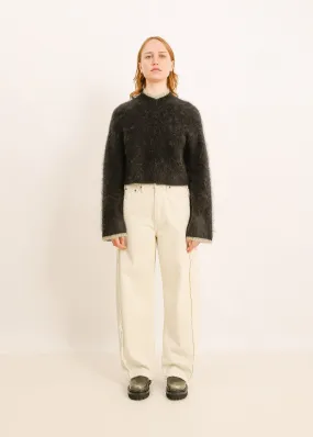 W24 | HALLIE KNIT SWEAT / ONYX-MOSS