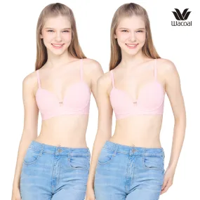 Wacoal Go Girls Smart Size Sexy Look บราไร้โครงวาโก้  แพ็ค 2 ชิ้น  รุ่น WB3Y37/WB3237 สีชมพูอมส้ม(OR)