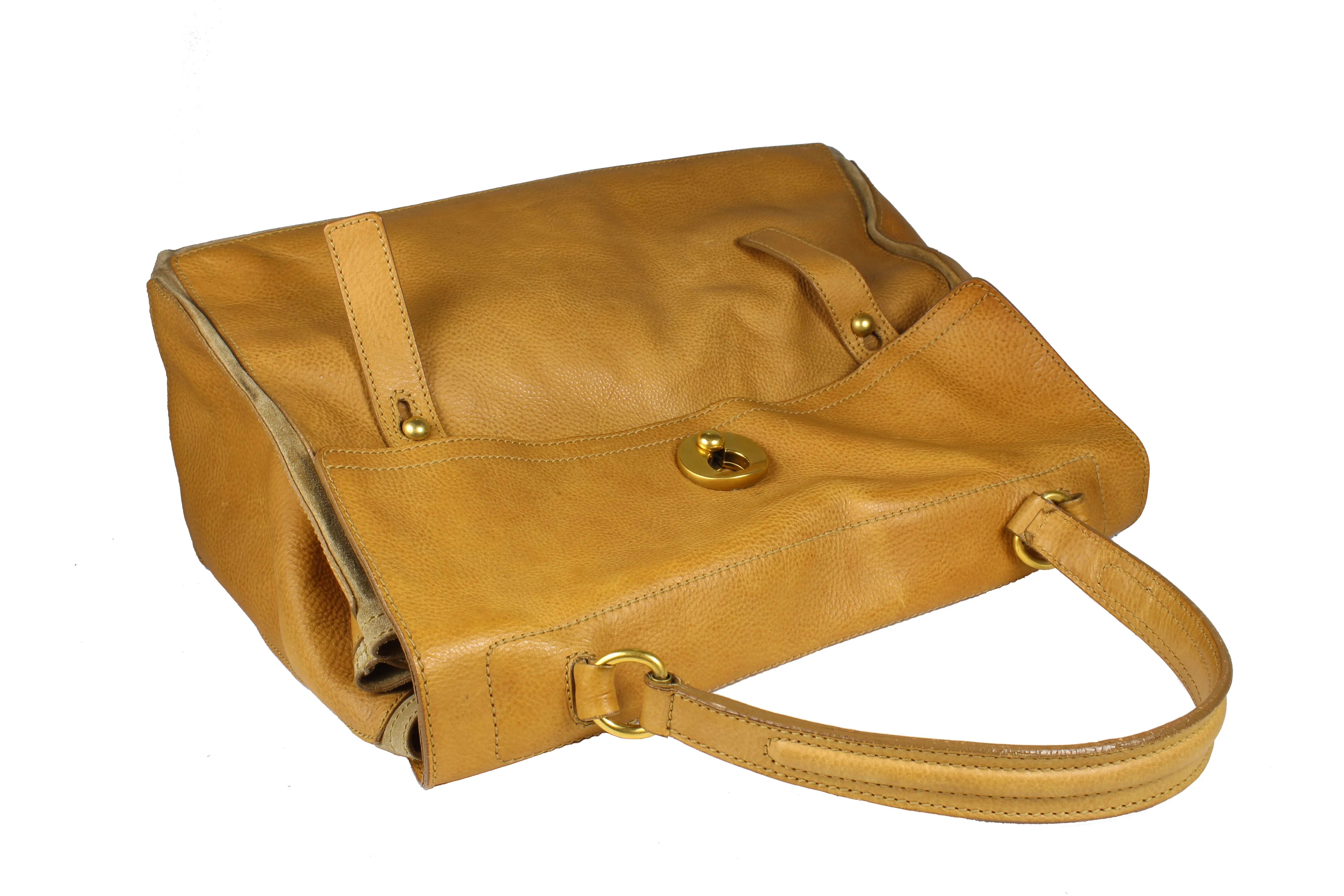 YVES SAINT LAURENT Muse Two camel leather bag