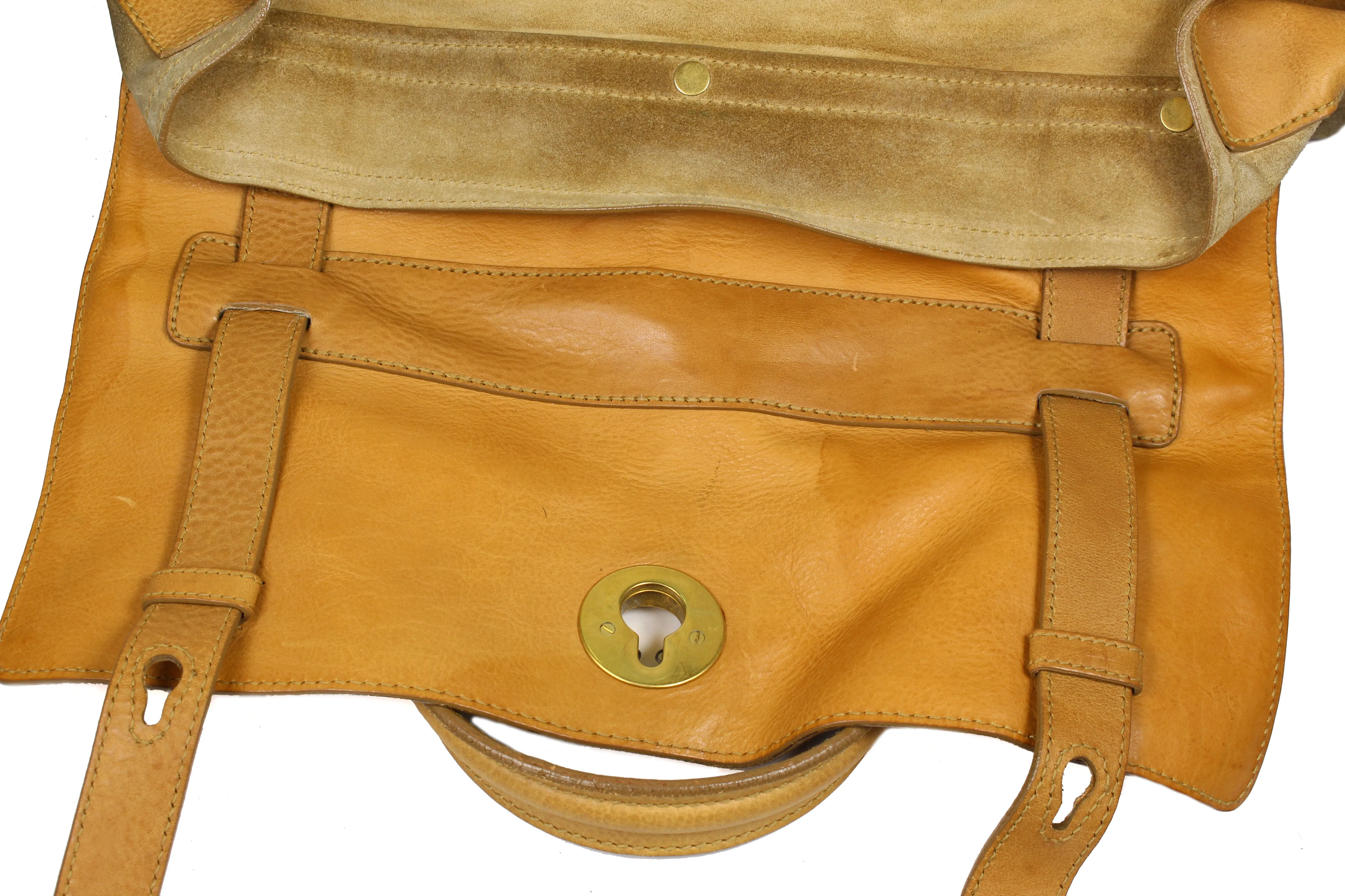 YVES SAINT LAURENT Muse Two camel leather bag